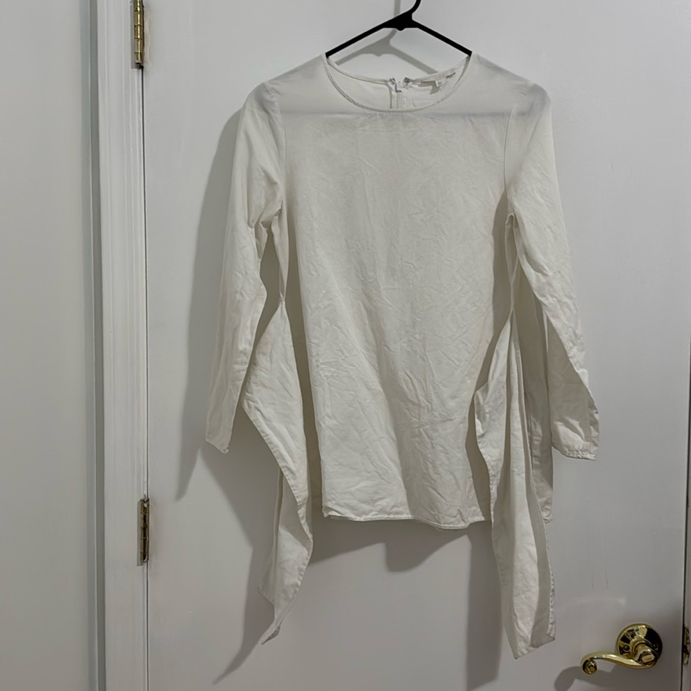 White COS linen-cotton top